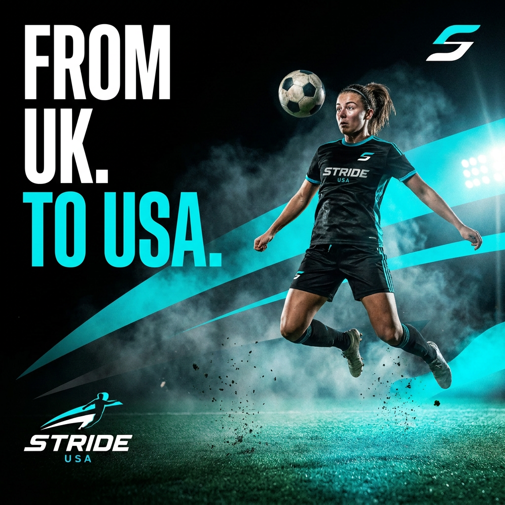 From UK to USA — Stride USA campaign graphic