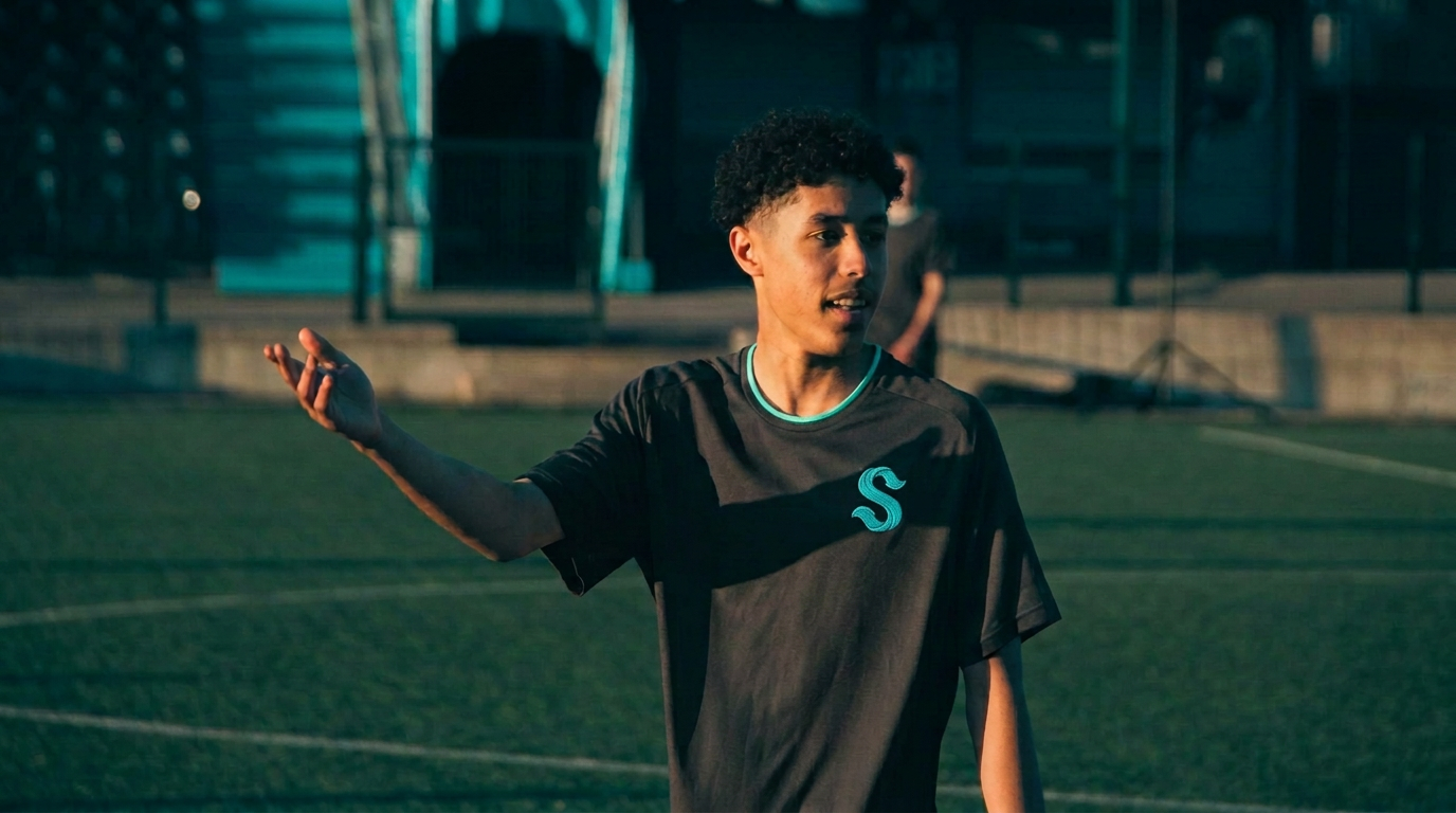 Stride USA player in a branded kit on the pitch