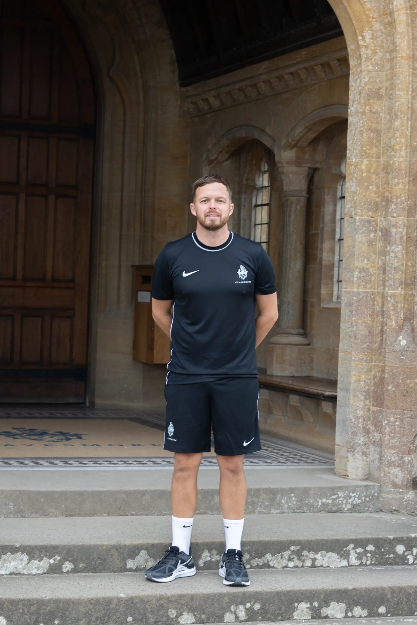 Clayesmore International Football Academy director outside the school